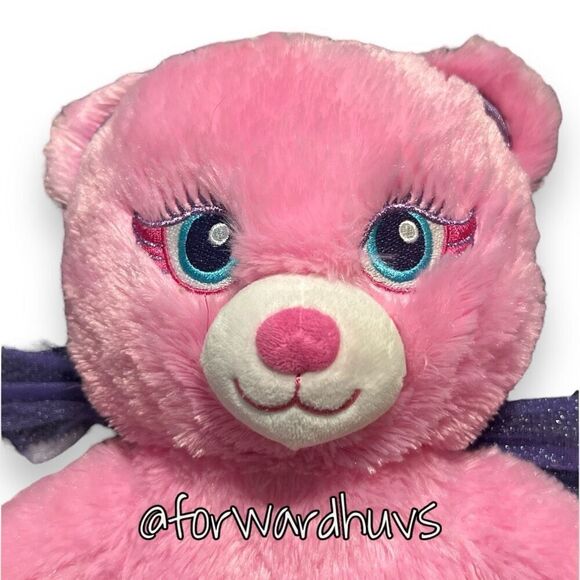 Enchanting Build-A-Bear Fairy Friends Pink Bear with Purple Wings - Picture 10 of 11